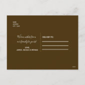 Rud moderne zwart berken & jute kerstfoto feestdagenkaart (Achterkant)