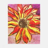 *'Rudbeckia Ablaze' Fleece Deken (Voorkant)