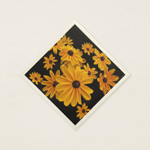Rudbeckia Black Eyed Susan Flowers Paper Napkins Servetten