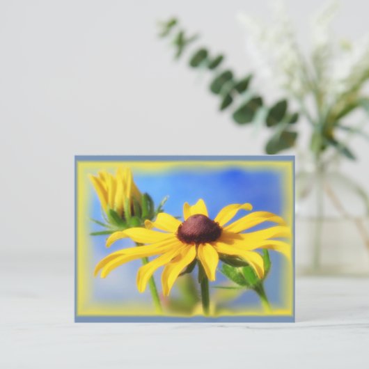 Rudbeckia Blues - Vignette Briefkaart (Staand voorkant)