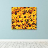 Rudbeckia Fulgida/Oranje Coneflower Canvas Afdruk (Insitu (Houten vloer))