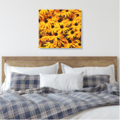 Rudbeckia Fulgida/Oranje Coneflower Canvas Afdruk (Insitu (Slaapkamer))
