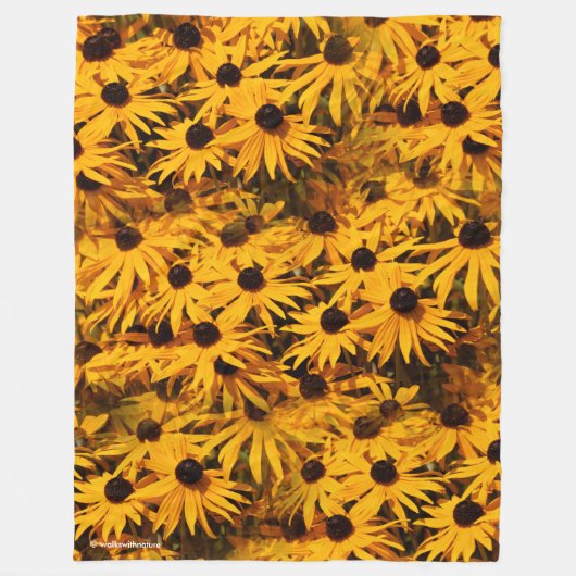 Rudbeckia Fulgida/Oranje Coneflower Fleece Deken (Voorkant)