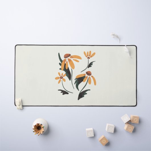 Rudbeckia Hirta Black-Eyed Susan Aesthetische bloe Bureaumat (Kindertafel)