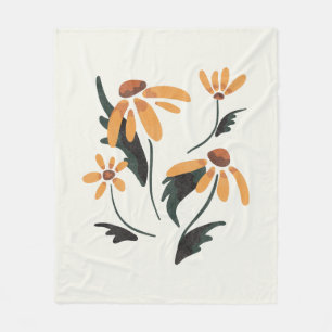 Rudbeckia Hirta Black-Eyed Susan Aesthetische bloe Fleece Deken
