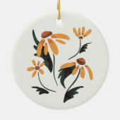 Rudbeckia Hirta Black-Eyed Susan Aesthetische bloe Keramisch Ornament (Achterkant)