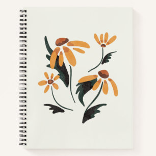 Rudbeckia Hirta Black-Eyed Susan Aesthetische bloe Notitieboek