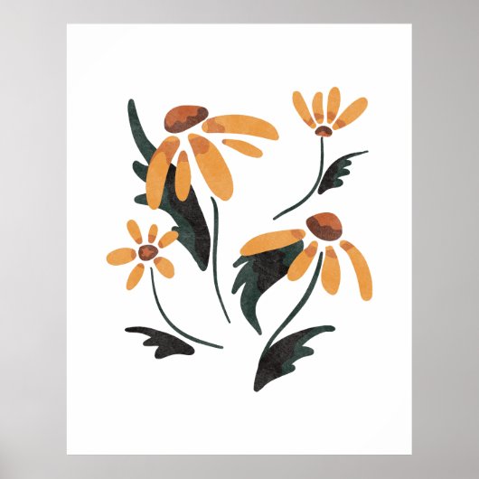 Rudbeckia Hirta Black-Eyed Susan Aesthetische bloe Poster (Voorkant)