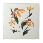 Rudbeckia Hirta Black-Eyed Susan Aesthetische bloe Tegeltje (Voorkant)