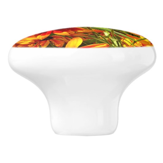 RUDBECKIA-STROMEN KERAMISCHE KNOP (Zijkant)