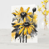 Rudbeckia - Watercolor flowers Kaart (Gele Bloem)