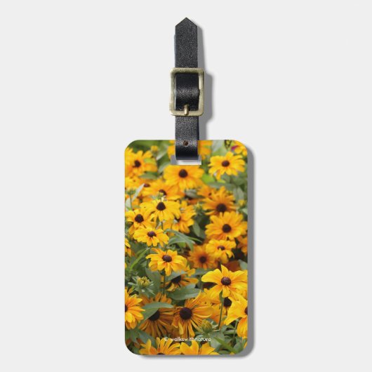 Rudbeckias / Bed of Black-Eyed Susans Bagagelabel (Voorkant verticaal)