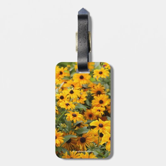 Rudbeckias / Bed of Black-Eyed Susans Bagagelabel (Achterkant verticaal)