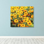Rudbeckias / Bed of Black-Eyed Susans Canvas Afdruk (Insitu (Houten vloer))