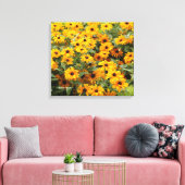 Rudbeckias / Bed of Black-Eyed Susans Canvas Afdruk (Insitu (Woonkamer))