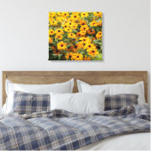 Rudbeckias / Bed of Black-Eyed Susans Canvas Afdruk (Insitu (Slaapkamer))