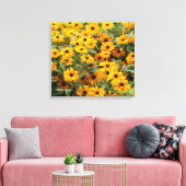 Rudbeckias / Bed of Black-Eyed Susans Canvas Afdruk (Insitu (Woonkamer))