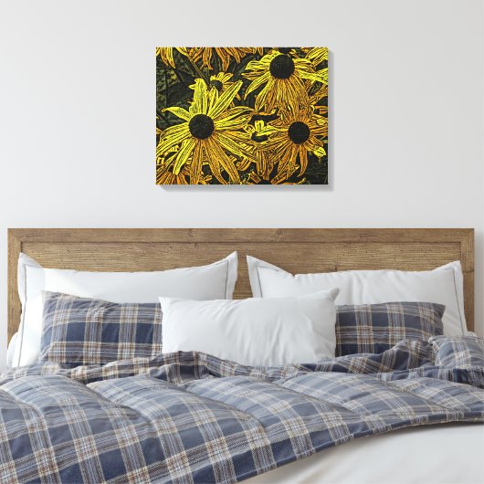 RUDBECKIAS CANVAS AFDRUK (Insitu (Slaapkamer))