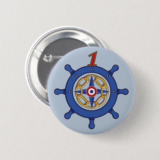 Rudder Logo Badge Ronde Button 5,7 Cm (Voorkant /achterkant)