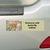 Ruddy Daggerwing butterfly bumper sticker (Op auto)