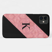 Ruddy Pink Batik en Black Letter Case-Mate iPhone Case (Achterkant (horizontaal))