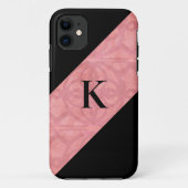 Ruddy Pink Batik en Black Letter Case-Mate iPhone Case (Achterkant)