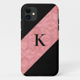 Ruddy Pink Batik en Black Letter Case-Mate iPhone Case