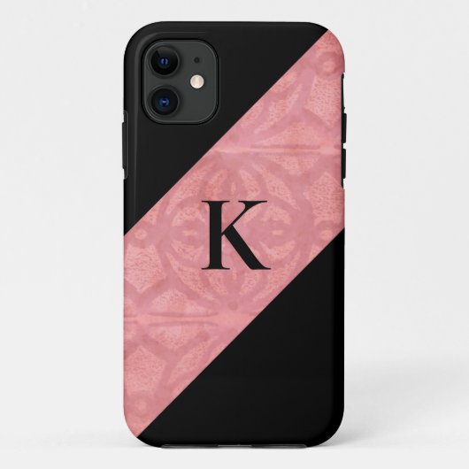 Ruddy Pink Batik en Black Letter Case-Mate iPhone Case (Achterkant)