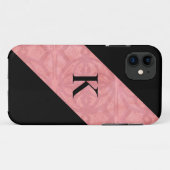 Ruddy Pink Batik en Black Letter Case-Mate iPhone Case (Achterkant (horizontaal))