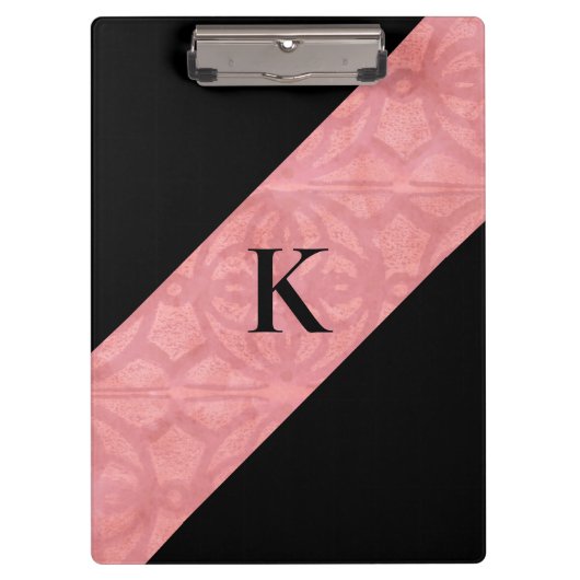 Ruddy Pink Batik en Black Letter Klembord (Voorkant)