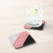 Ruddy Pink Batik en Grey Waterverf Letter Bier Onderzetter (Rechterzijde)