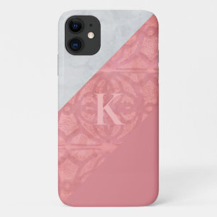Ruddy Pink Batik en Grey Waterverf Letter Case-Mate iPhone Case