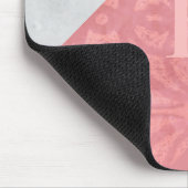 Ruddy Pink Batik en Grey Waterverf Letter Muismat (Hoek)
