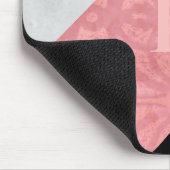 Ruddy Pink Batik en Grey Waterverf Letter Muismat (Hoek)
