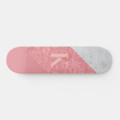 Ruddy Pink Batik en Grey Waterverf Letter Persoonlijk Skateboard (Horizontaal)