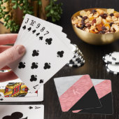 Ruddy Pink Batik en Grey Waterverf Letter Pokerkaarten (Insitu)