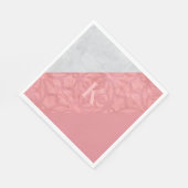 Ruddy Pink Batik en Grey Waterverf Letter Servet (Hoek)