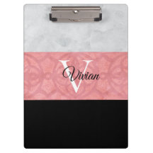 Ruddy Pink Batik en Grijze Waterverf monogrammen