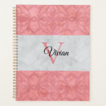 Ruddy Pink Batik en Grijze Waterverf monogrammen