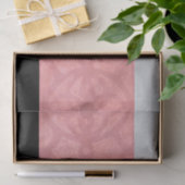 Ruddy Pink Batik en Grijze Waterverf monogrammen Tissuepapier (Geschenk)