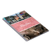 Ruddy Pink Batik Fotocollage, Rand, Naam Notitieboek (Rechterzijde)