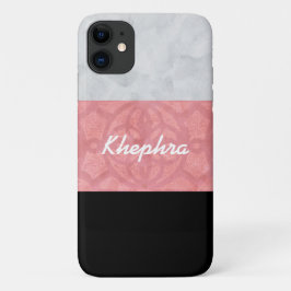 Ruddy Pink Batik Grey Waterverf en naam Case-Mate iPhone Case