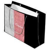 Ruddy Pink Batik Grey Waterverf en naam Groot Cadeauzakje (Voorkant Gekanteld)