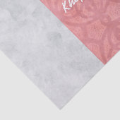 Ruddy Pink Batik Grey Waterverf en naam Tissuepapier (Detail)