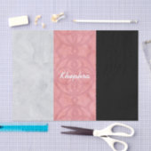 Ruddy Pink Batik Grey Waterverf en naam Tissuepapier (Craft)