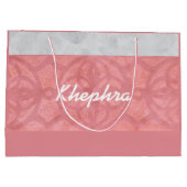 Ruddy Pink Batik Grey Waterverf Naam Groot Cadeauzakje (Achterkant)