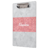 Ruddy Pink Batik Grey Waterverf Naam Klembord (Links)