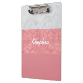 Ruddy Pink Batik Grey Waterverf Naam Klembord (Links)