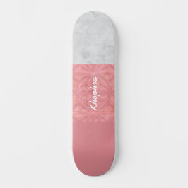 Ruddy Pink Batik Grey Waterverf Naam Persoonlijk Skateboard
