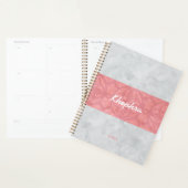 Ruddy Pink Batik Grey Waterverf Naam Planner (Display)